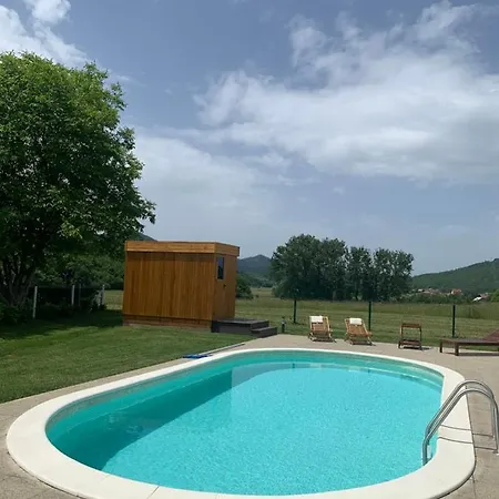 V'S Place - Wooden House With Heated Pool And Outdoor Sauna Otočac Exterior foto