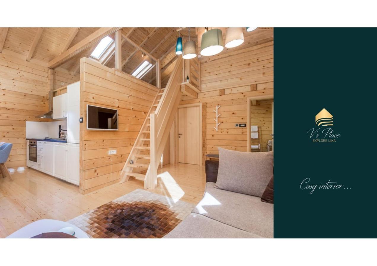 V's Place - Wooden House With Heated Pool And Outdoor Sauna Otocac